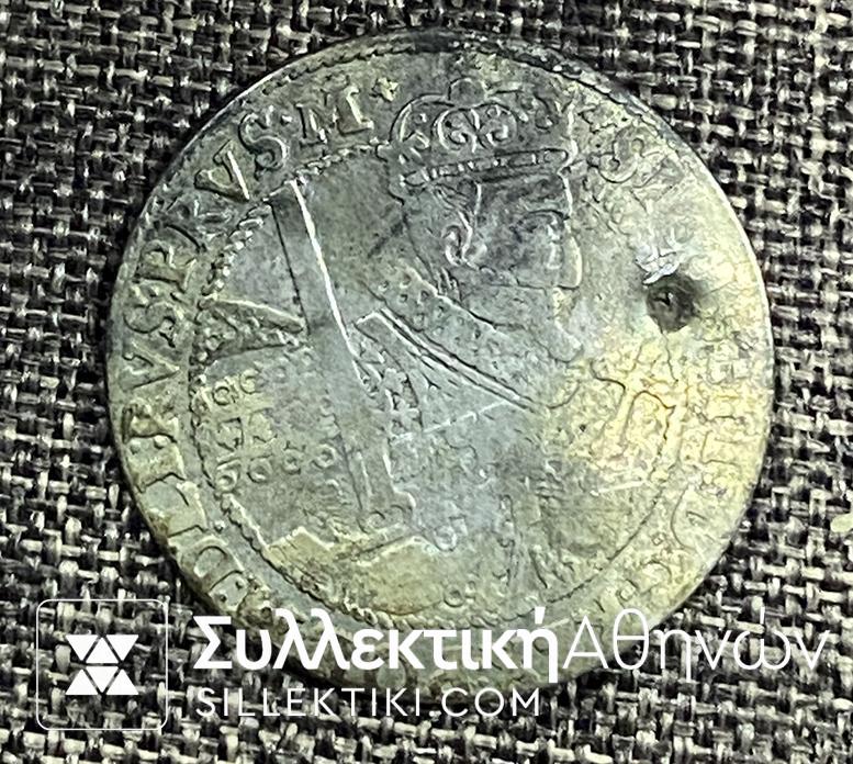 POLAND Silver Coin 1622 ? pierced